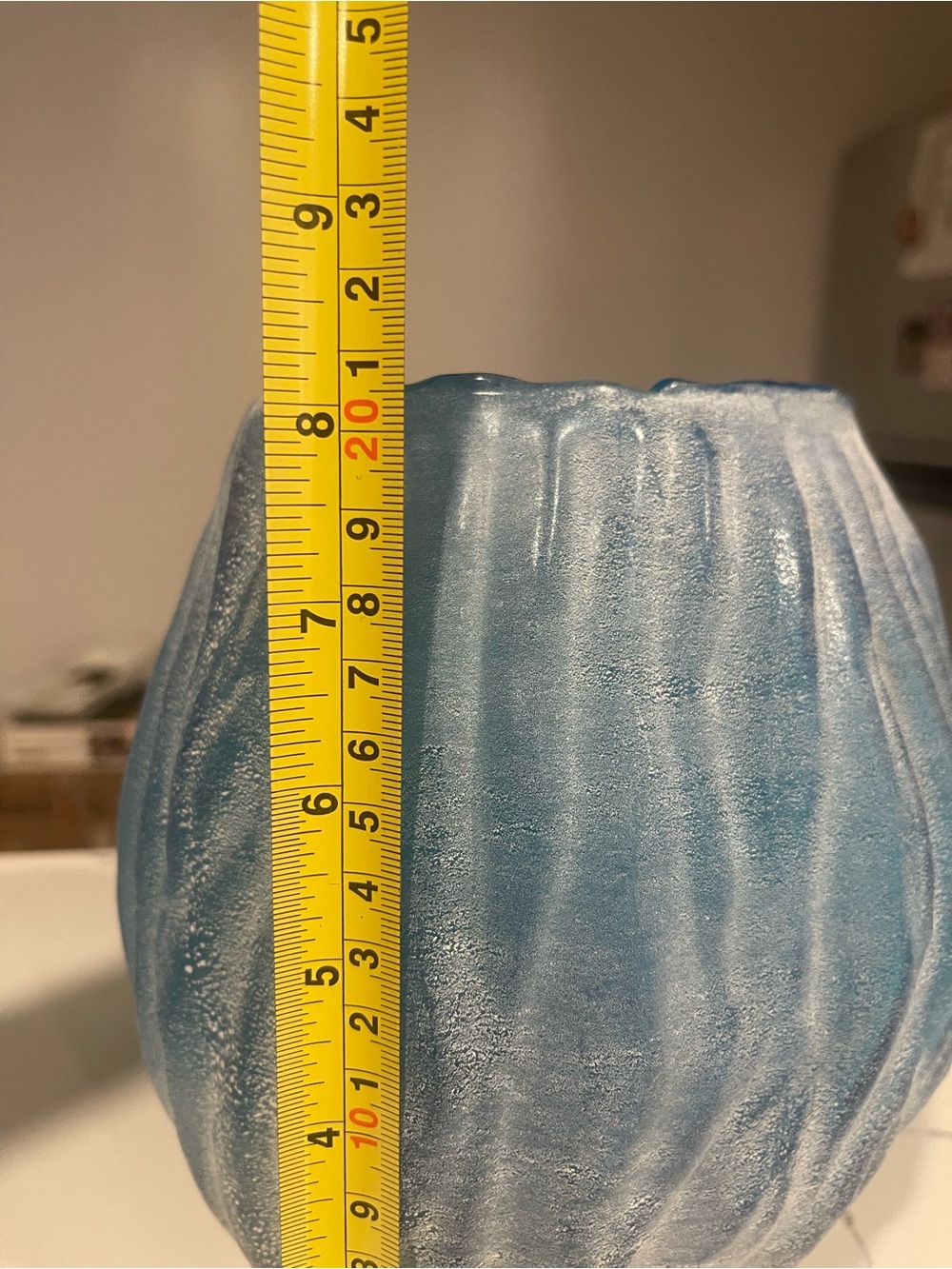 Blue Textured Vase one of the kind - Picture 8 of 10